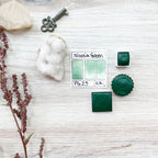 Nicosia Green Earth. Half pan, full pan or bottle cap of handmade watercolor paint