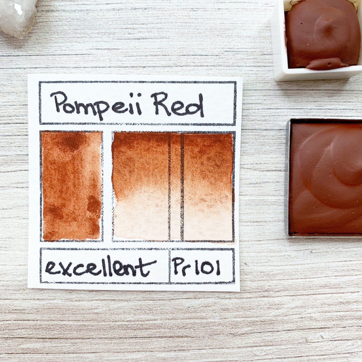 Pompeii Red. Half pan, full pan or bottle cap of handmade watercolor paint