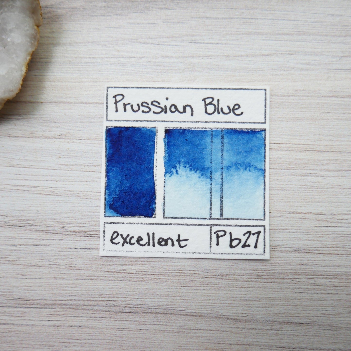 Prussian Blue. Half pan, full pan or bottle cap of handmade watercolor paint