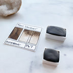 Raw Umber. Half pan, full pan or bottle cap of handmade watercolor paint