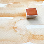 RM Tangerine. Half pan, full pan or bottle cap of handmade watercolor paint
