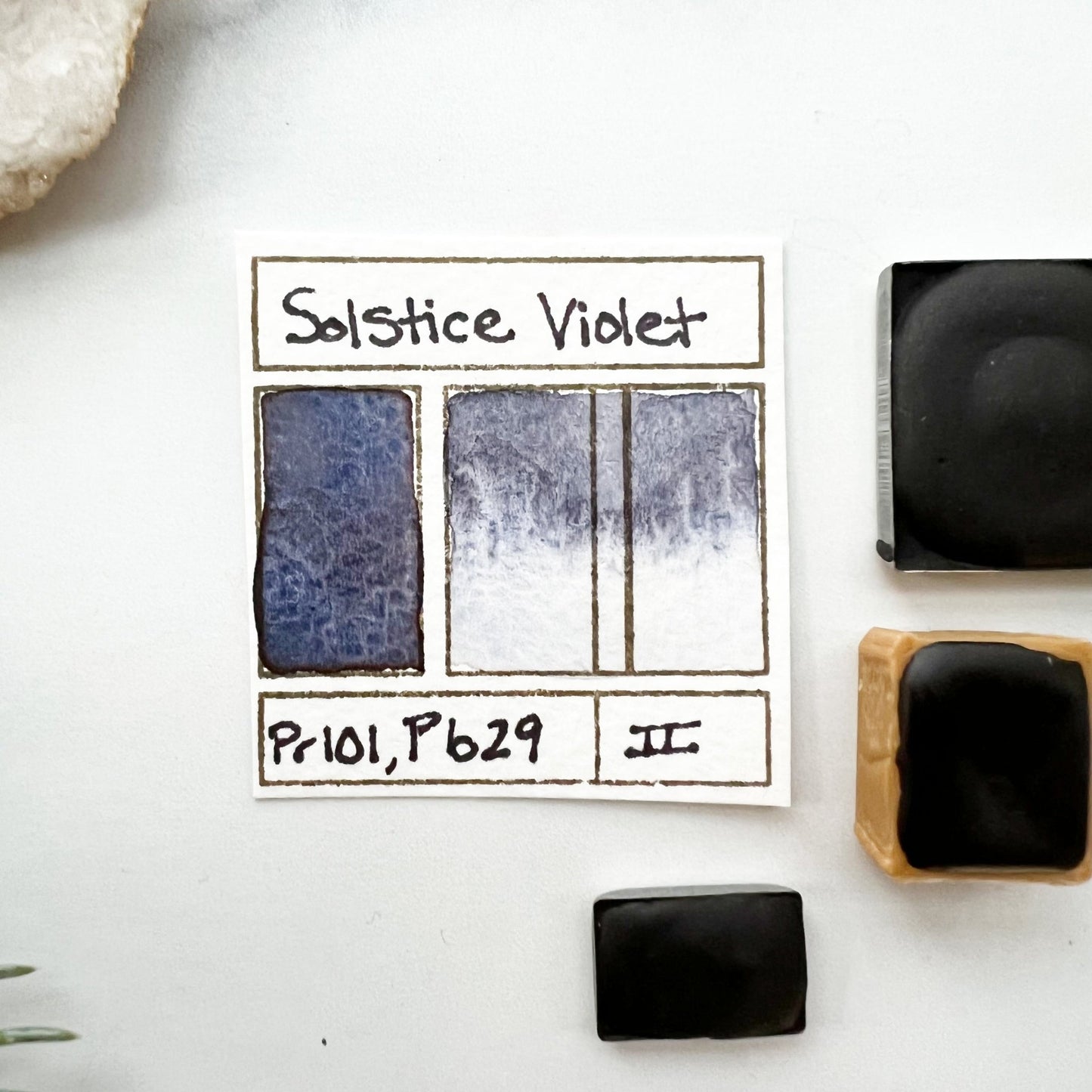 Solstice Violet. Half pan, full pan or bottle cap of handmade watercolor paint - Ruby Mountain