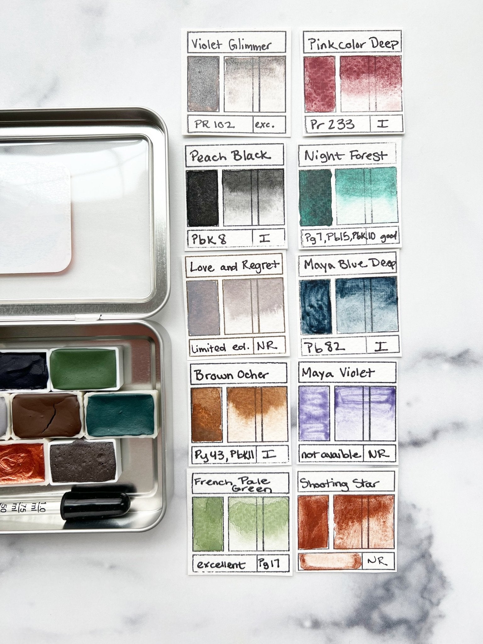 Spring Reverie Palette, a specially curated set of watercolors for the spring dreamer - Ruby Mountain
