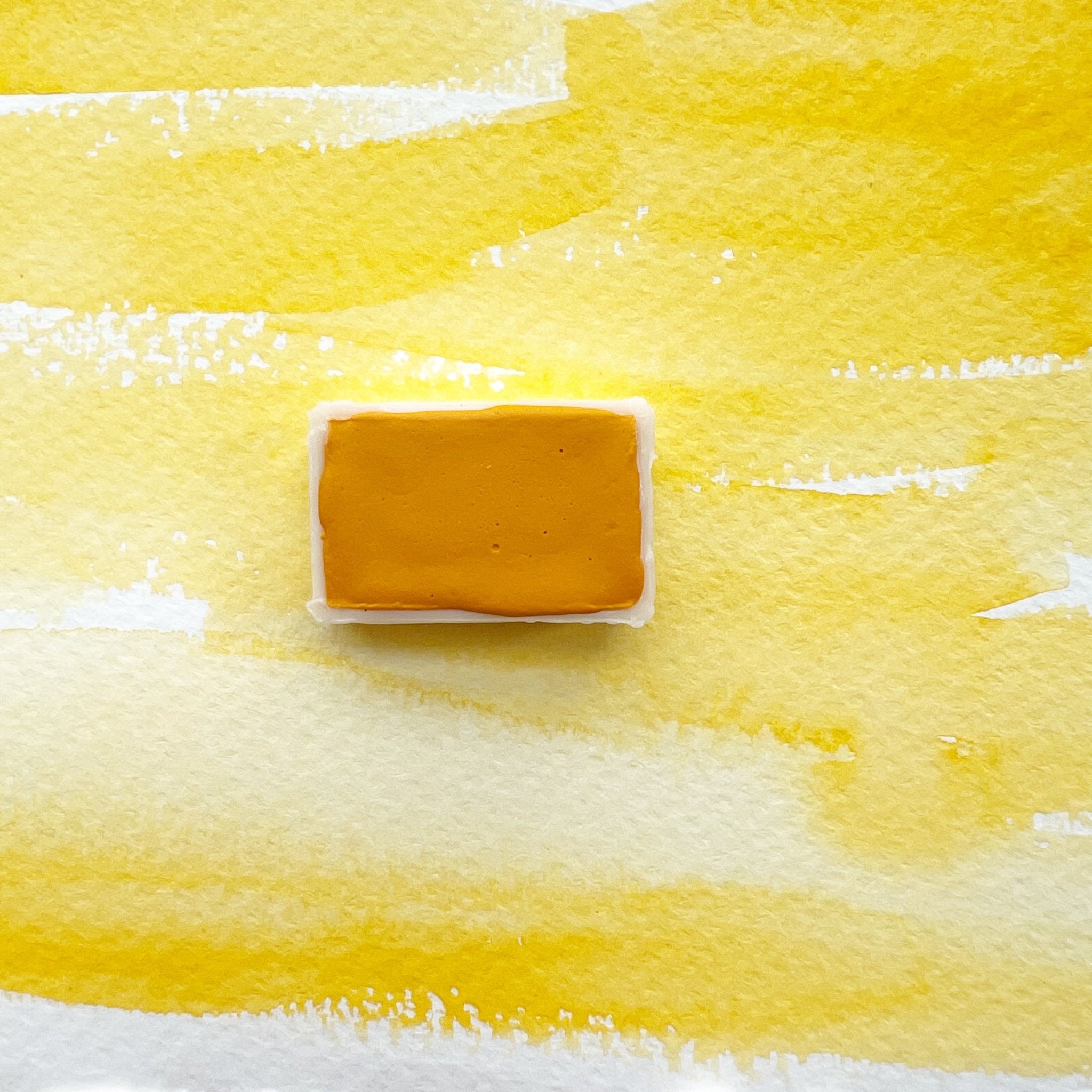 Sunflower. Half pan, full pan or bottle cap of handmade watercolor paint - Ruby Mountain