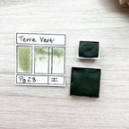 Terre Verte. Half pan, full pan or bottle cap of handmade watercolor paint - Ruby Mountain