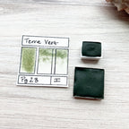 Terre Verte. Half pan, full pan or bottle cap of handmade watercolor paint - Ruby Mountain