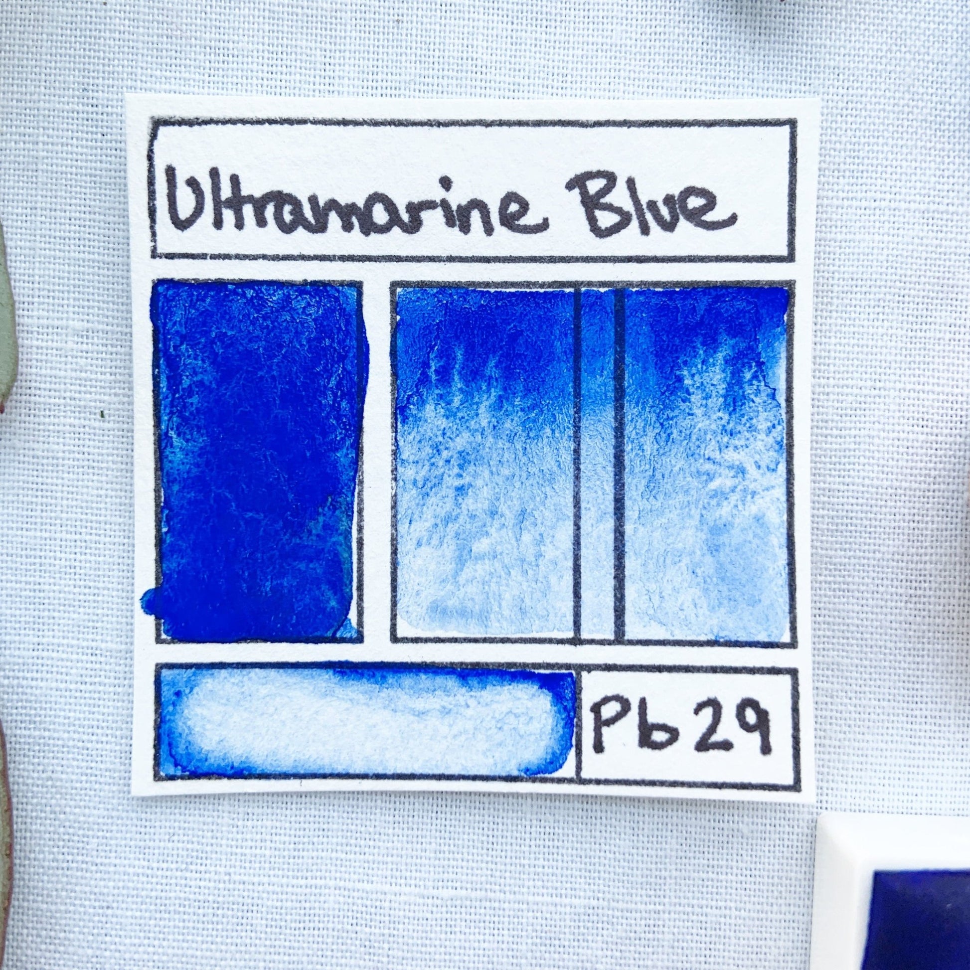 Ultramarine Blue. Half pan, full pan or bottle cap of handmade watercolor paint - Ruby Mountain