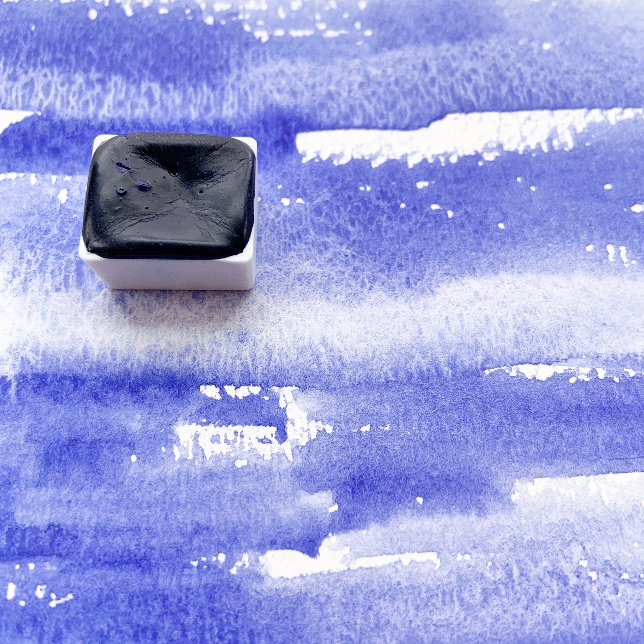 Ultramarine Violet. Half pan, full pan or bottle cap of handmade watercolor paint - Ruby Mountain