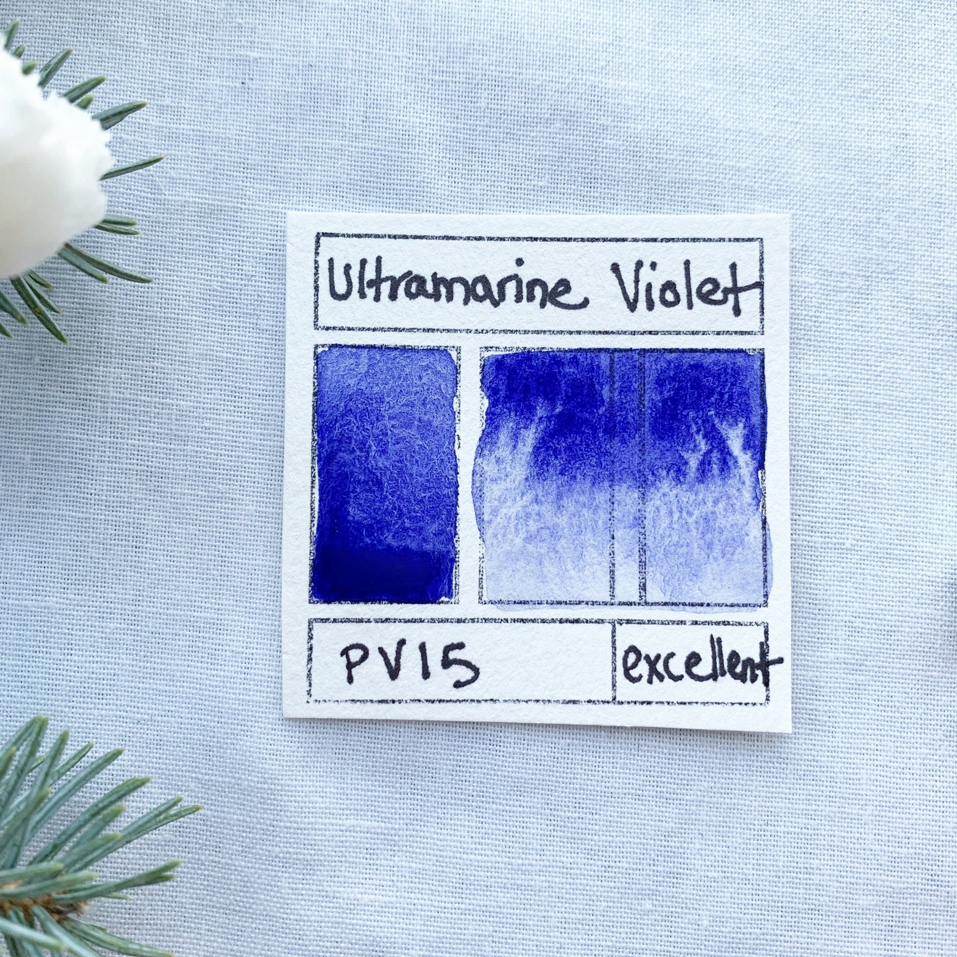 Ultramarine Violet. Half pan, full pan or bottle cap of handmade watercolor paint - Ruby Mountain