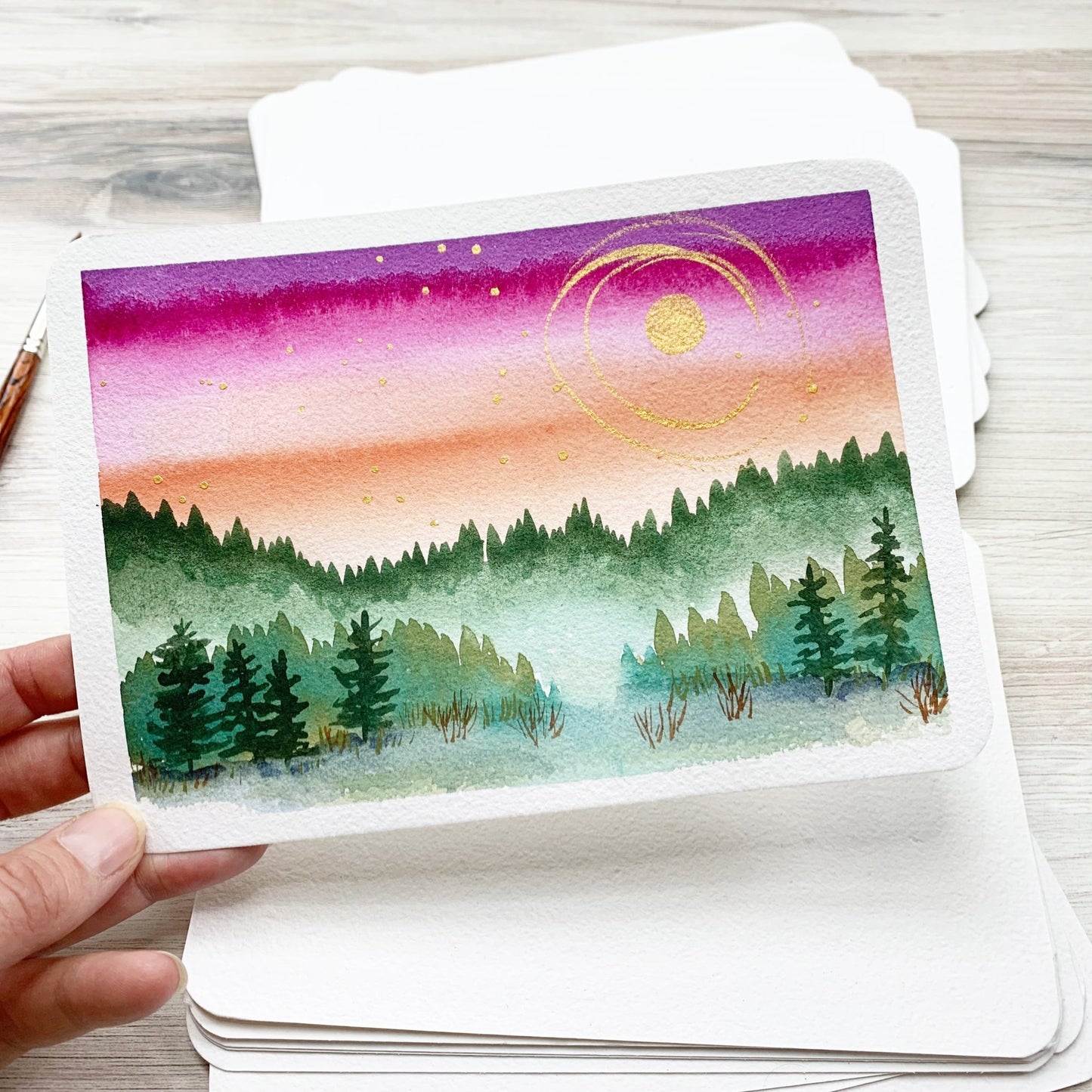 Watercolor Paper Packs, 100% cotton and handmade - Ruby Mountain